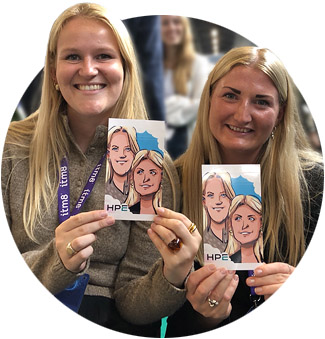 Event-tegner live digital portræt